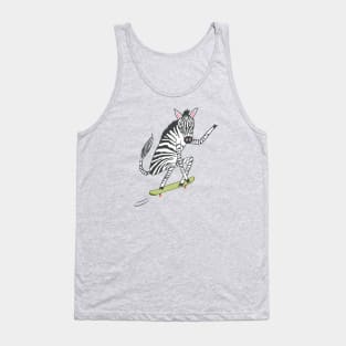 Zebra Skater Tank Top